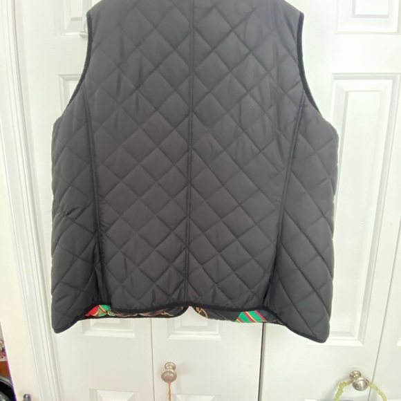 Ralph Lauren Monogram Crest Equestrian Quilted Reversible Vest - Picture 3 of 10